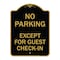 Signmission Parking Reserved for Guests Only, Black & Gold Aluminum Architectural Sign, 18" x 24", BG-1824-23386 A-DES-BG-1824-23386 - alternate 1